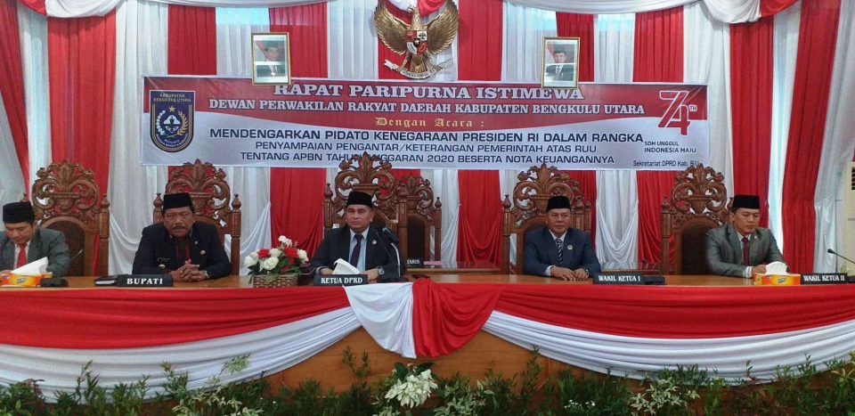 DPRD Bengkulu Utara Gelar Paripurna Istimewa Dengar Pidato Presiden