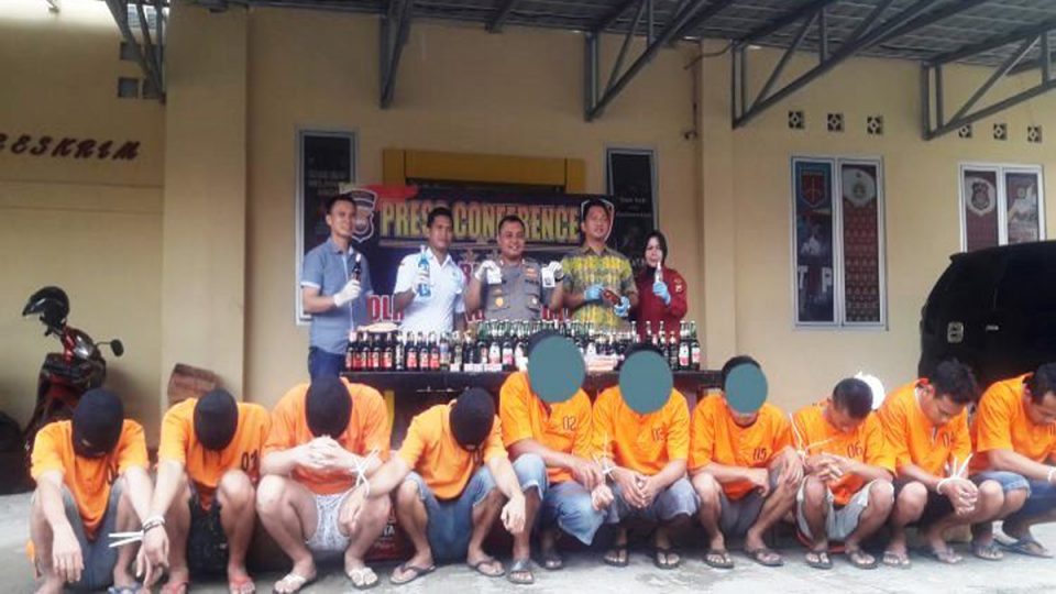 Operasi Pekat 2019, Polres Bengkulu Utara Sita Ratusan Botol Miras