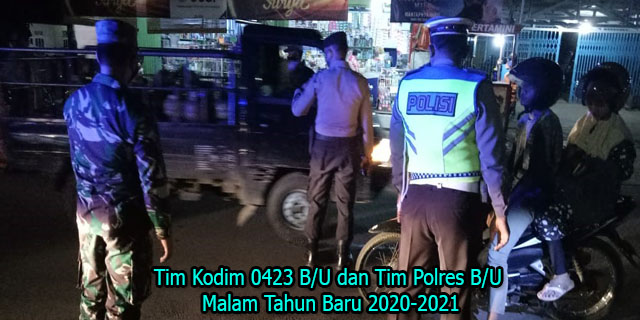 TNI POLRI Patroli Gabungan, Malam Tahun Baru di Bengkulu Utara Aman